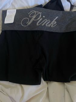 PINK bling foldover flare leggings