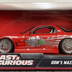 JADA DIESCAST COLLECTIBLES FAST AND FURIOUS MAZDA RX-7 1/24 SCALE NEW IN BOX
