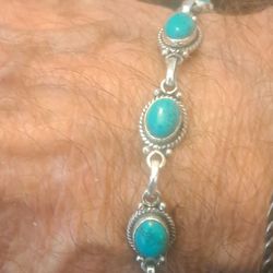 Kingman Mojave Turquoise Bracelet 925