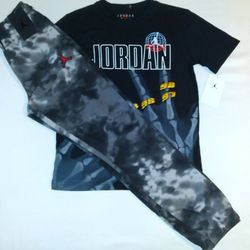 Jordan Boys Youth 2pc Jogger & Tee Set- Medium 