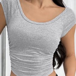Grey Crop Top 