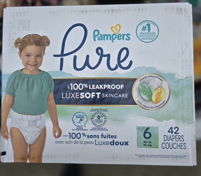 Pampers Pure Diapers Size 6