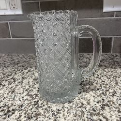 Fancy Small Crystal Glass Pitcher