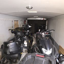 2003 4 Place Snowmobile Trailer 4 Snowmobiles Sled Deck