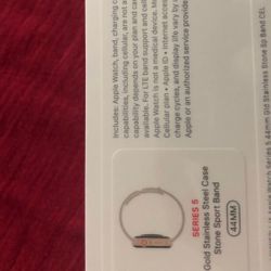 Apple Watch Series Gold Stainless Steel With Stone Sport Band 44mm