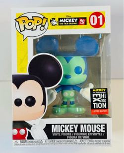 Funko Pop Disney Mickey Mouse Blue/Green Figure #01 True Original 90 Years New