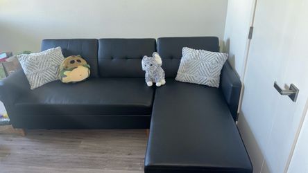Convertible Sleeper Sectional with Storage Chaise + Free Memory Foam Topper