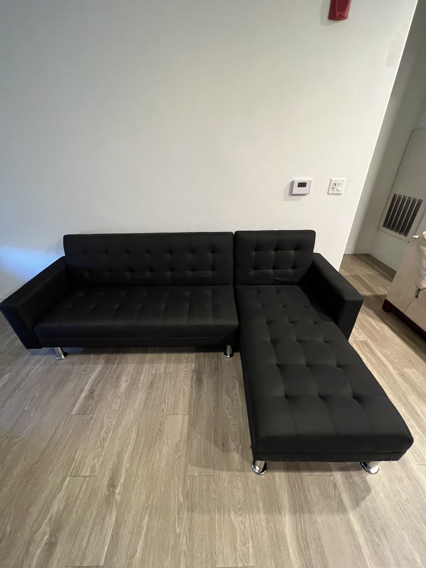 Black Reversible Sofa