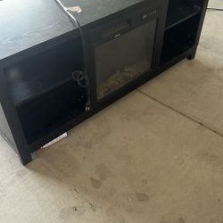 Tv Stand With Working Electric Fireplace 