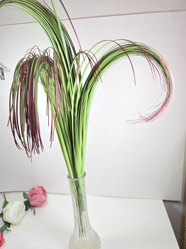 24" Artificial Plants Onion Grass Pack of 3 Wheat Grass Greenery Faux Fake Shrub