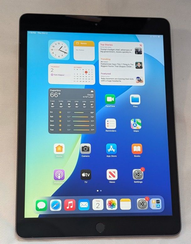 Nice GRAY APPLE iPad 8 8th Gen 10.2 inch iOS26