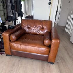 Brown Leather Chair 