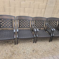 $800 CASTING IRON 4 BIG HEAVY CHAIRS 