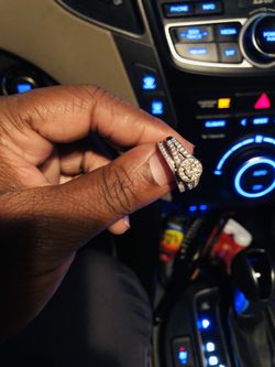 Engagement ring and band