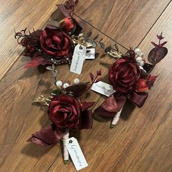Burgundy Boutonnières