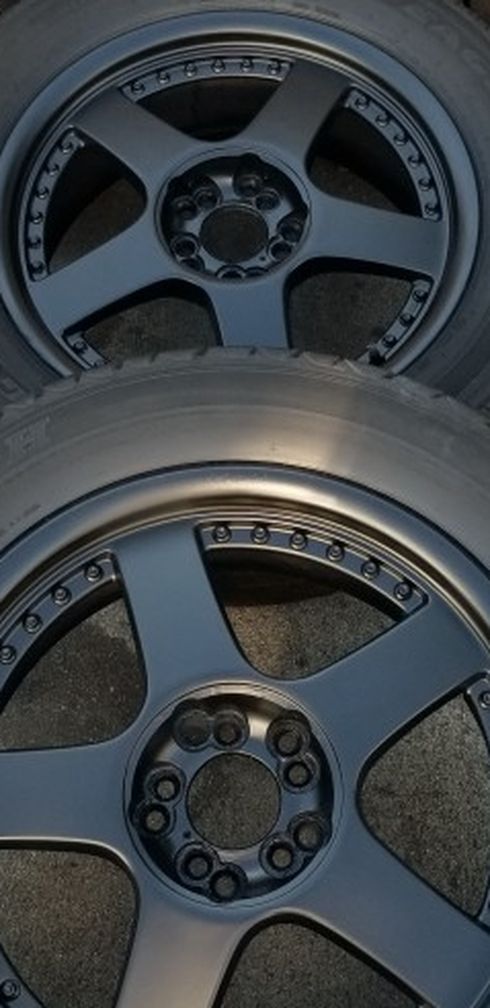 17" inch Katana Concept 5 c5 Racing Rims 5 lug universal 5x100 and 5x114.3