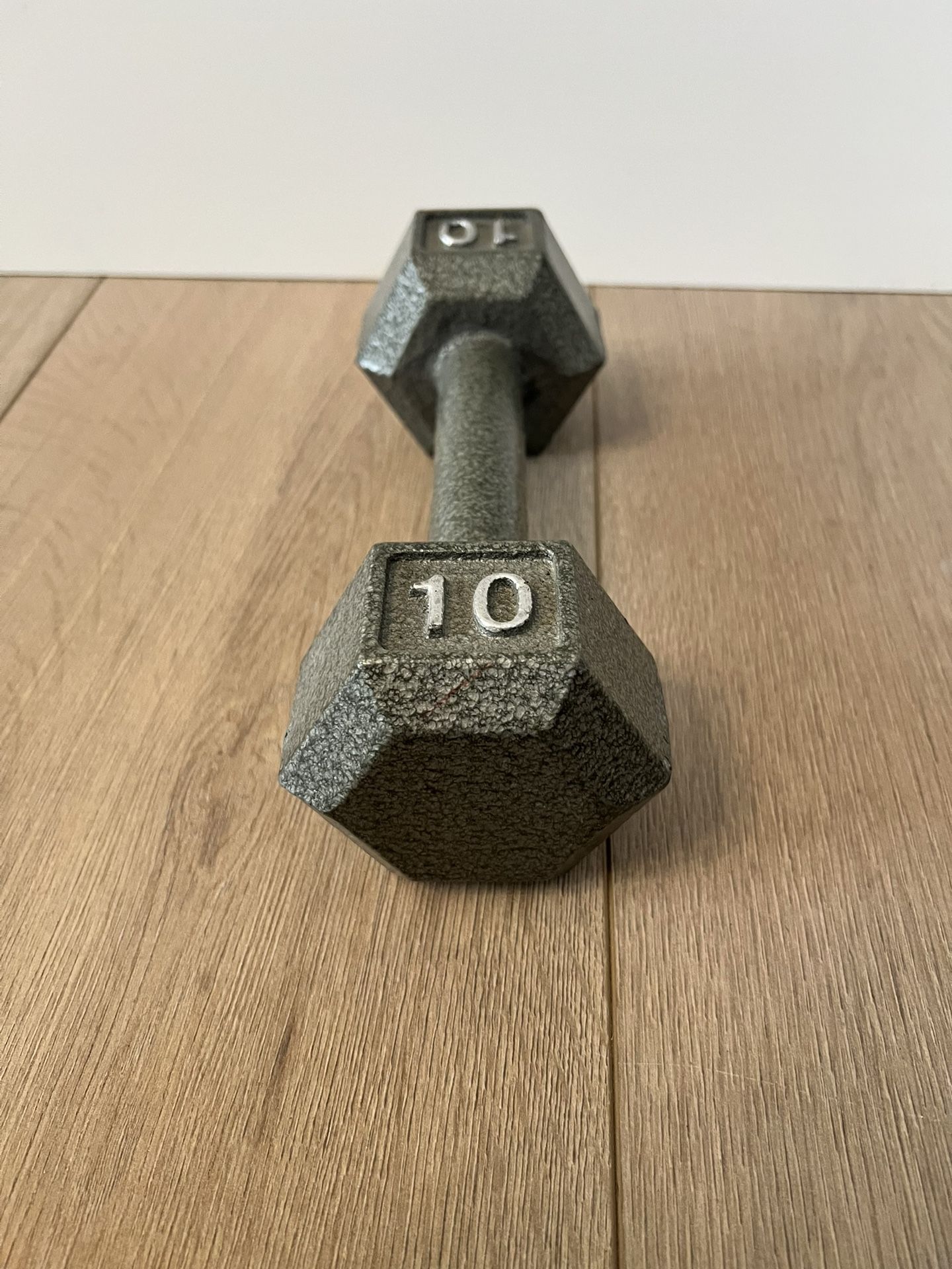 ONE 10 Lb CAP Barbell Cast Iron Hex Dumbbell