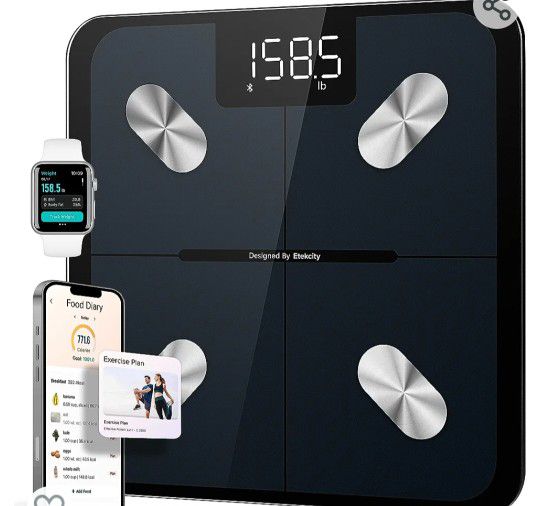 Etekcity Smart Bluetooth Body Composition Scale, Accurate Digital Bathroom Weighing for BMI, Muscle, Fat - HSA/FSA Eligible

