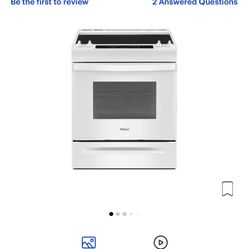 NEW WHIRLPOOL 4.8cu ft ELECTRIC RANGE IN BOX WITH FACTORY WARRANTY 11/11/23 