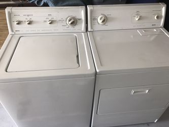 Kenmore washer and dryer matching set super capacity extra heavy loads runs perfect $300.00 I can deliver