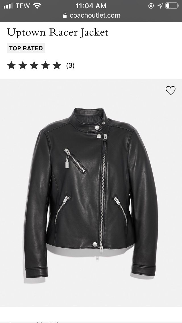 Coach 100% Leather Jacket