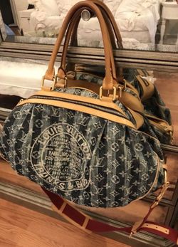 Louis Vuitton City Pouch Denim Rough Bag