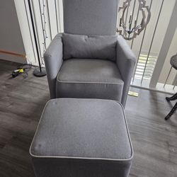 Grey Swivel Rocking Chair