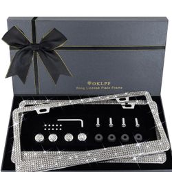 Bling License Plate Frame for Women(white )