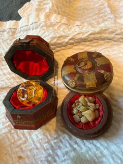 These are Gold, Frankincense, and Myrrh gift sets, commonly styled as replica gifts from the Three Kings