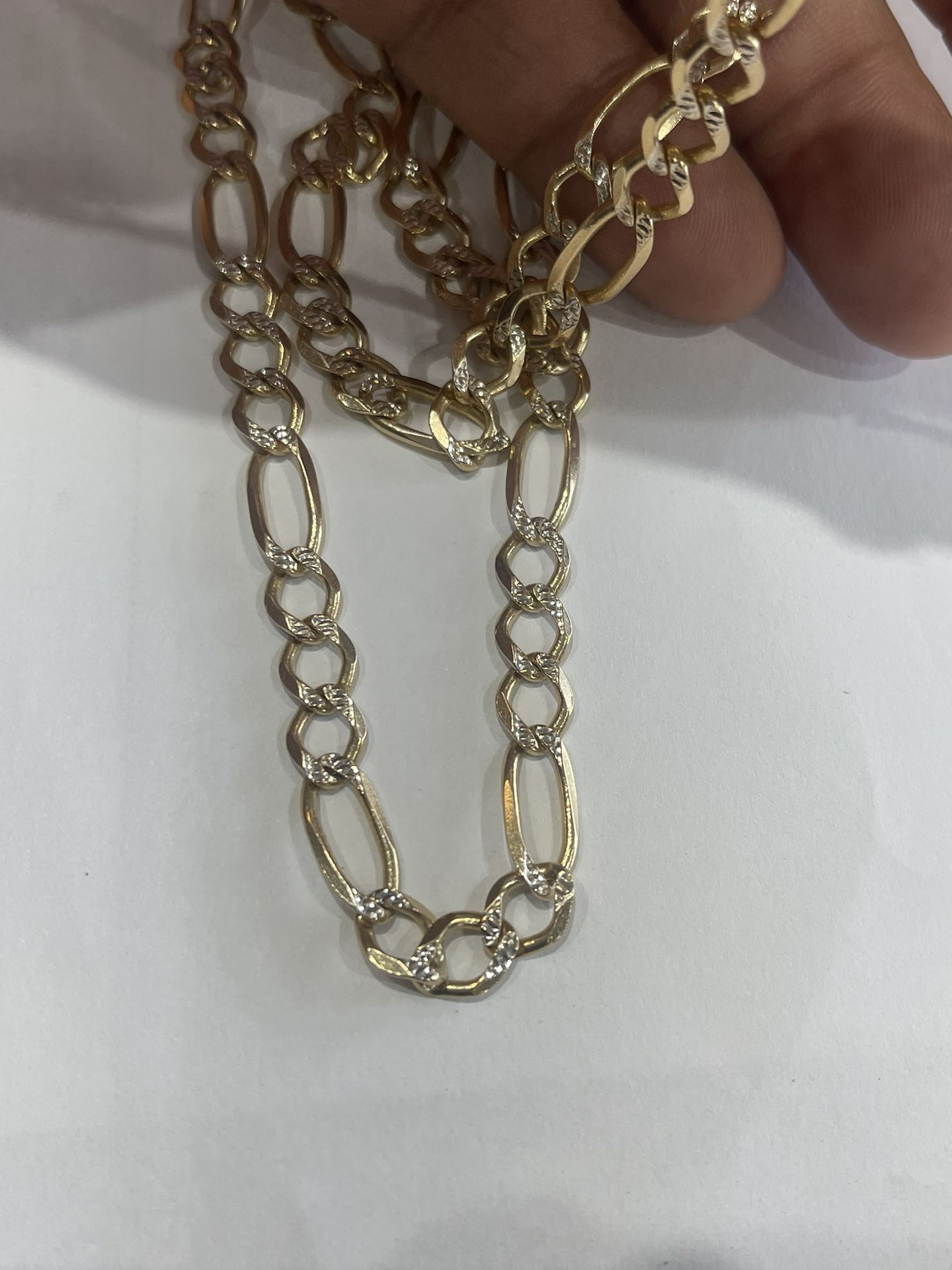 14k Gold Diamond Cut Chain
