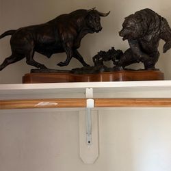 Authentic Piece Of Bronze Bull And Bear 