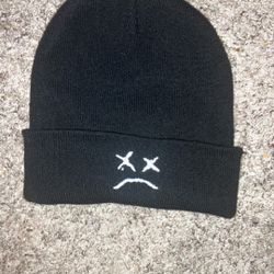 Small Black Dead Face Beanie Stocking Cap