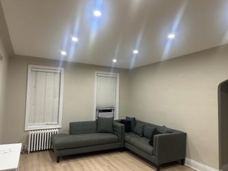 Grey L shaped sofa