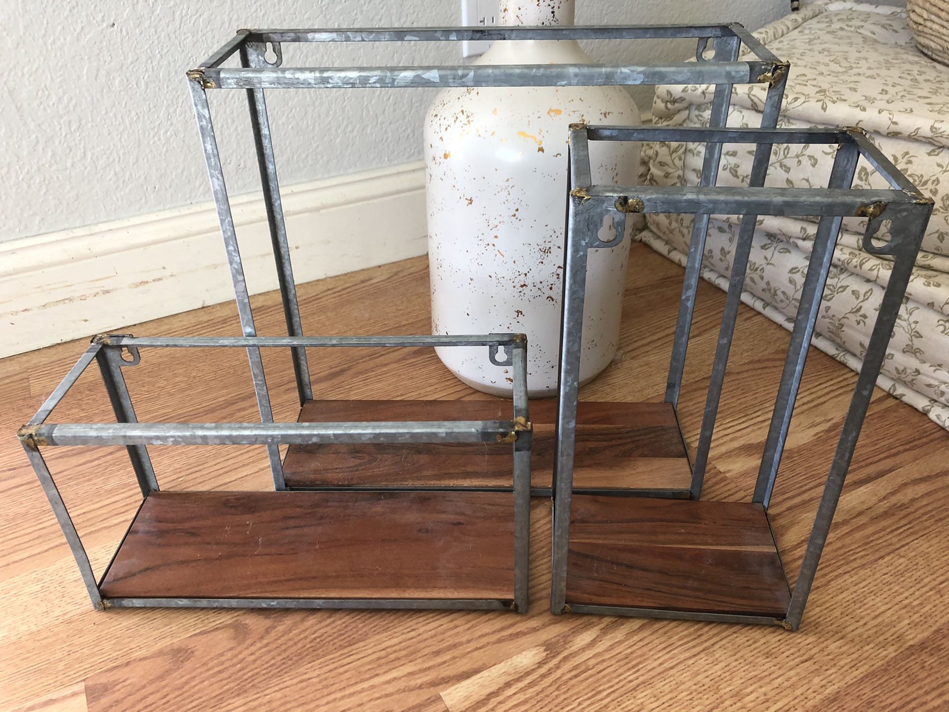 Hearth and hand galvanized metal/wood shelves