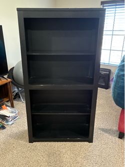 Bookshelf black with distressed finish