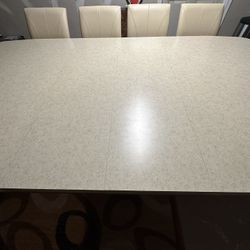 Kitchen Table With Eight Leather Chairs