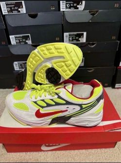 Nike Air Ghost Racer Retro Neon Yellow AT5410-100 Size 8.5 Brand New