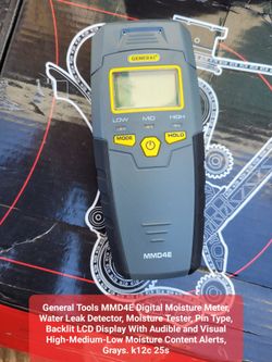 General Tools MMD4E Digital Moisture Meter, Water Leak Detector, Moist &KjS