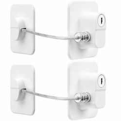 Fridge Lock, 2PCS Upgraded Refrigerator Lock For Freezer, Cabinets And Drawers, More