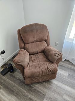 Brown Suede Recliner