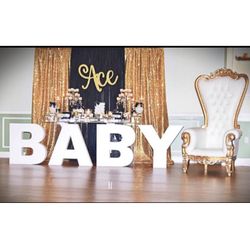 Giant Baby Letters. Baby Shower. Gender Reveal.