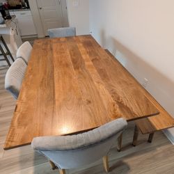 Dining Table With Chairs and Bench