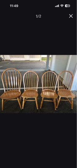 4 solid wood chair