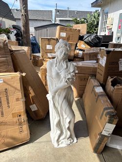 51" Large Nymph Garden Statue, Goddess of Spring Flowers Outdoor