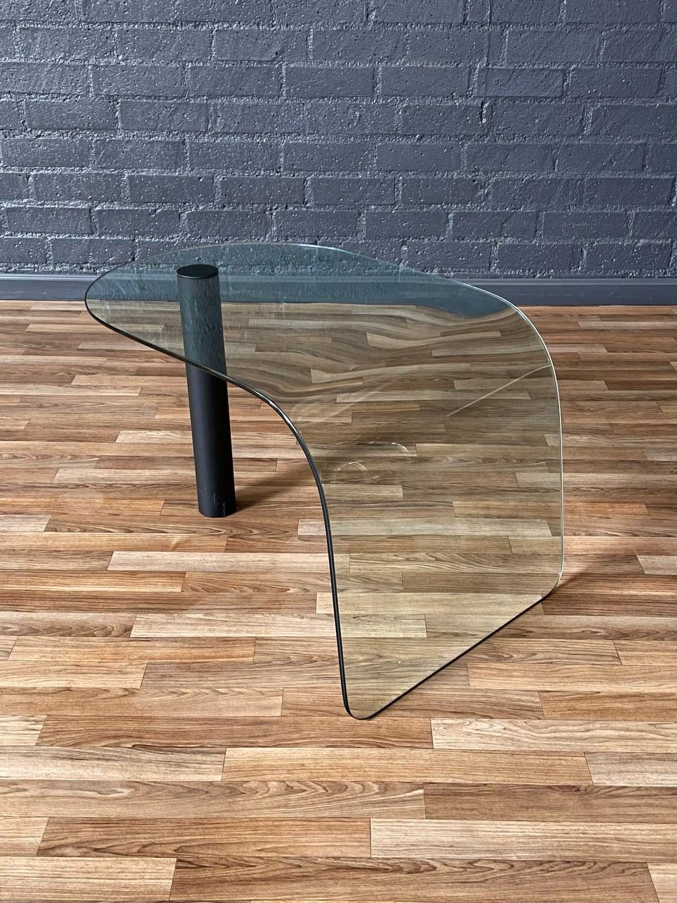 Vintage Post Modern Waterfall Glass Coffee Table or Side Table, c.1980’s - Delivery Available 