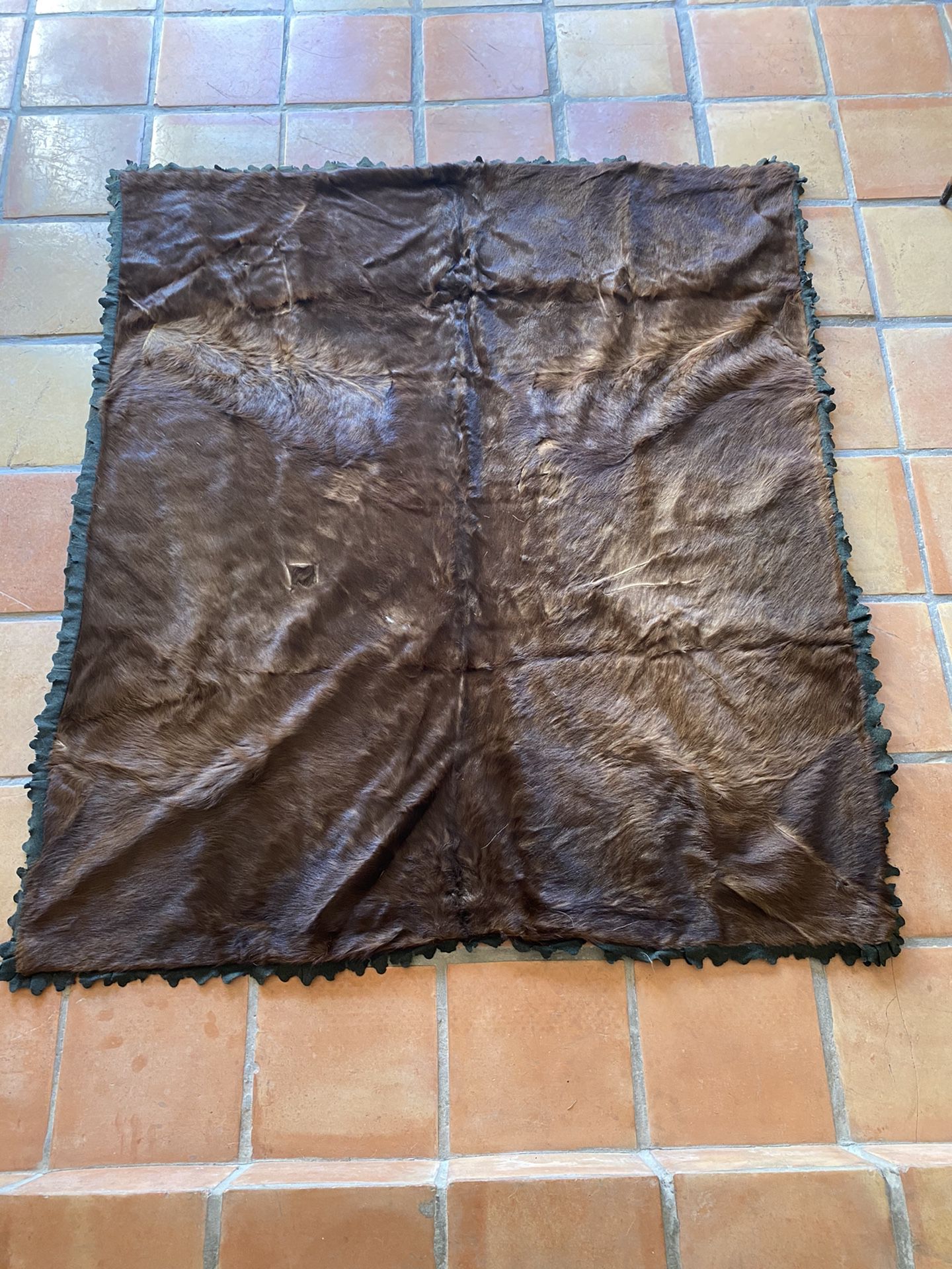 Vintage 1800s horse skin blanket