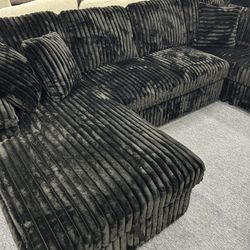 Custom Corduroy Sectionals Sleeper, Same Day Delivery 
