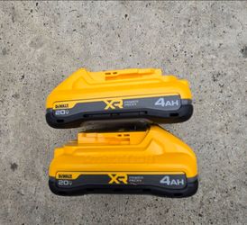 Dewalt 20v Batteries 4.0 Ah XR Powerpack Brand New Price For Both