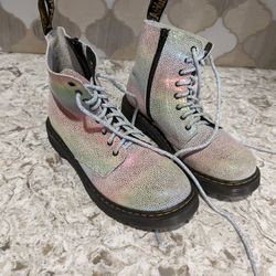 Rainbow Shimmering Dr. Martens Size 4 In Big Kids