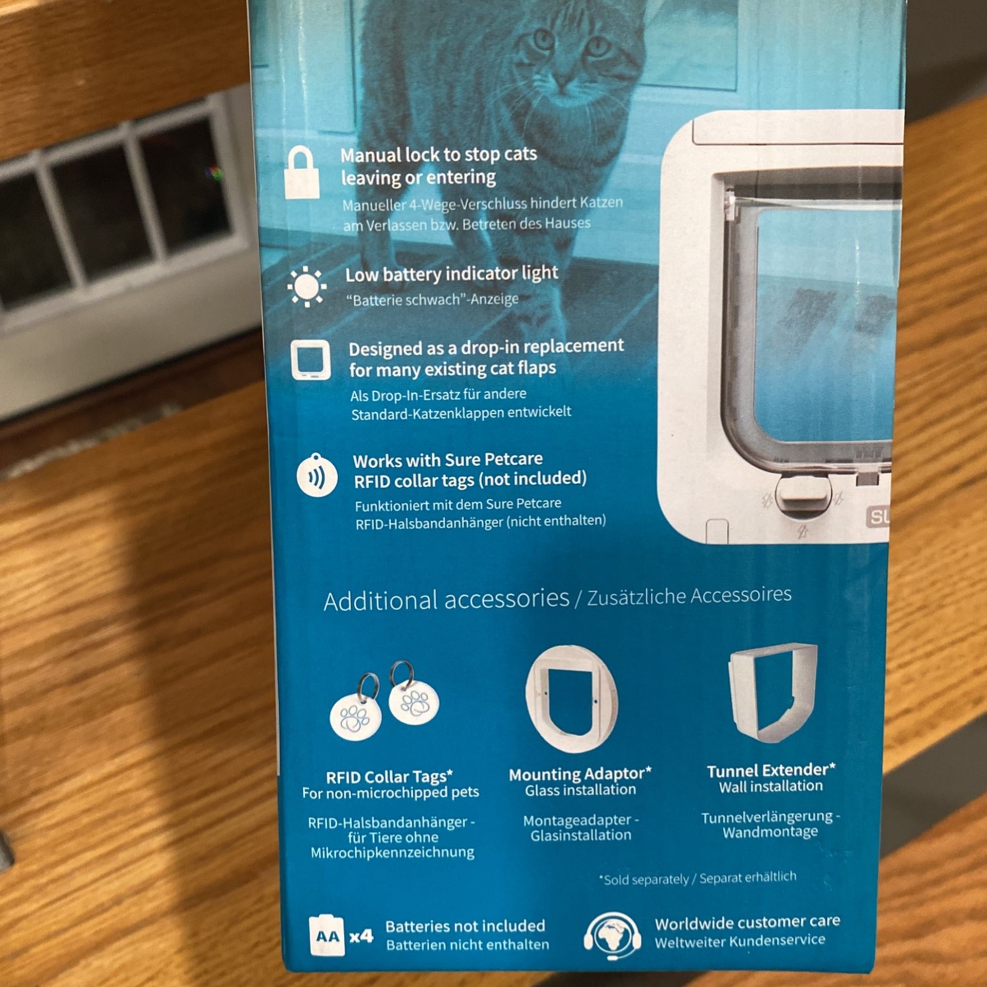 Open box Sureflap Microchip cat door